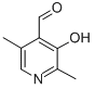 3-Hydroxy-2,5-dimethyl-4-pyridinecarboxaldehyde Structure,1849-49-6Structure