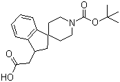 1-[(叔丁氧基)羰基]-2,3-二氢螺[1H-茚-1,4-哌啶]-3-乙酸结构式_185526-66-3结构式