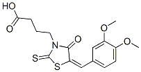 4-[5-(3,4-Dimethoxy-benzylidene)-4-oxo-2-thioxo-thiazolidin-3-yl]-butyric acid Structure,18623-44-4Structure