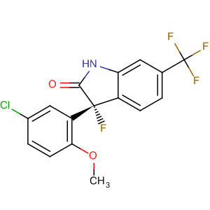 (3R)-3-(5-chloro-2-methoxyphenyl)-3-fluoro-6-(trifluoromethyl)-1,3-dihydro-2h-indol-2-one Structure,187523-36-0Structure