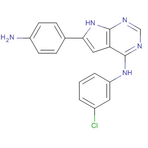 6-(4-氨基苯基)-4-(3-氯苯胺)-7h-吡咯并[2,3-d]嘧啶结构式_187723-38-2结构式