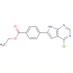 4-Chloro-6-(4-ethoxycarbonyl-phenyl)-7h-pyrrolo[2,3-d]-pyrimidine Structure,187724-93-2Structure