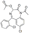 1-乙酰基-3-(乙酰氧基)-7-氯-5-(2-氯苯基)-1,3-二氢-2H-1,4-苯并二氮杂卓-2-酮结构式_18878-17-6结构式