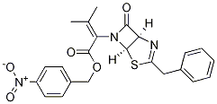 2-((1R,5R)-3-苯基-7-氧-4-硫代-2,6-二氮杂双环 [3.2.0]庚烯基)-3-甲基丁烯醇亚硝基苯结构式_192049-49-3结构式