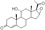 11a-羟基-16,17a-环氧孕酮结构式_19427-36-2结构式