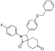 (3R)-2-(4-氟苯基)-3-[4-(苯基甲氧基)苯基]-2-氮杂螺[3.5]壬烷-1,7-二酮结构式_194367-70-9结构式