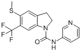 2,3-Dihydro-5-(methylthio)-n-3-pyridinyl-6-(trifluoromethyl)-(1h)-indole-1-carboxamide Structure,196965-14-7Structure