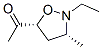 Ethanone, 1-(2-ethyl-3-methyl-5-isoxazolidinyl)-, cis-(9ci) Structure,201031-51-8Structure