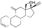 (5alpha,17alpha)-13-乙基-11-亚甲基-18,19-二去甲孕甾-3-烯-20-炔-17-醇结构式_201360-82-9结构式