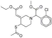 (3E)-4-(乙酰基硫代)-alpha-(2-氯苯基)-3-(2-乙氧基-2-氧代乙亚基)-1-哌啶乙酸甲酯结构式_204204-75-1结构式