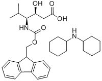 N-环己基环己胺 (3S,4S)-4-[[芴甲氧羰基]氨基]-3-羟基-5-甲基己酸盐结构式_204316-10-9结构式