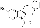 1-乙酰基-5-溴-3-{[(2r)-1-甲基吡咯烷-2-基]甲基}-1H-吲哚结构式_205369-12-6结构式