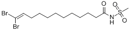 12,12-二溴-N-(甲基磺酰基)-11-十二碳烯酰胺结构式_206052-03-1结构式