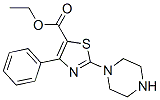 5-Thiazolecarboxylic acid, 4-phenyl-2-(1-piperazinyl)-, ethyl ester Structure,206555-97-7Structure