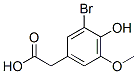 3-Bromo-4-hydroxy-5-methoxyphenylacetic acid Structure,206559-42-4Structure