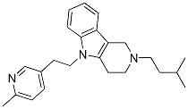 2,3,4,5-Tetrahydro-2-isopentyl-5-[2-(6-methyl-3-pyridyl)ethyl]-1h-pyrido[4,3-b]indole Structure,20675-01-8Structure