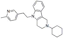 2,3,4,5-Tetrahydro-2-cyclohexyl-5-[2-(6-methyl-3-pyridyl)ethyl]-1h-pyrido[4,3-b]indole Structure,20675-03-0Structure