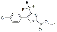 4-(4-Chlorophenyl)-5-(trifluoromethyl)thiophen-2-carboxylic acid ethylester Structure,208108-54-7Structure