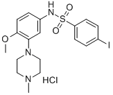 4-Iodo-N-[4-methoxy-3-(4-methyl-1-piperazinyl)phenyl]benzenesulfonamide hydrochloride Structure,209480-63-7Structure