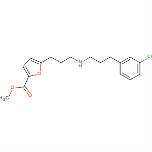 5-(3-(3-(3-Chloro-phenyl)-propylamino)-propyl)-furan-2-carboxylic acid methyl ester Structure,210115-36-9Structure