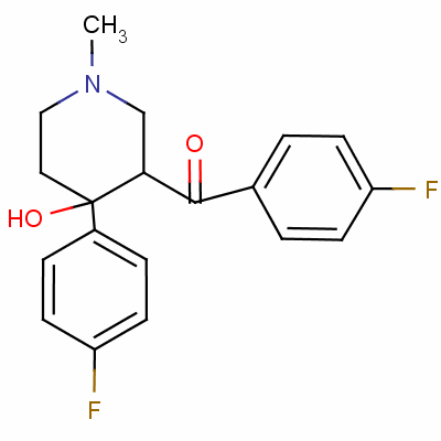 Methanone,(4-fluorophenyl)[4-(4-fluorophenyl)-4-hydroxy-1-methyl-3-piperidinyl]- Structure,21221-18-1Structure