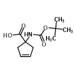 1-Tert-butoxycarbonylamino-cyclopent-3-enecarboxylic acid Structure,213316-20-2Structure