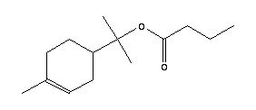 Butanoic acid, 1-methyl-1-(4-methyl-3-cyclohexen-1-yl)ethyl ester Structure,2153-28-8Structure