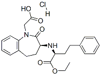 2-((R)-3-((S)-1-乙氧基-1-氧代-4-苯基丁烷-2-氨基)-2-氧代-2,3,4,5-四氢-1H-苯并[b]氮杂烷)乙酸盐酸盐结构式_215447-90-8结构式