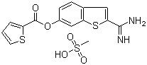 2-(氨基亚氨基甲基)苯并[b]噻吩-6-基酯 2-噻吩羧酸甲烷磺酸结构式_217099-44-0结构式