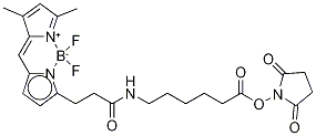 3-氟硼吡咯-丙酰氨基己酸,N-羟基琥珀酰亚胺酯结构式_217190-09-5结构式