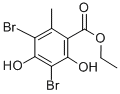 Ethyl 3,5-dibromo-2,4-dihydroxy-6-methylbenzoate Structure,21855-46-9Structure