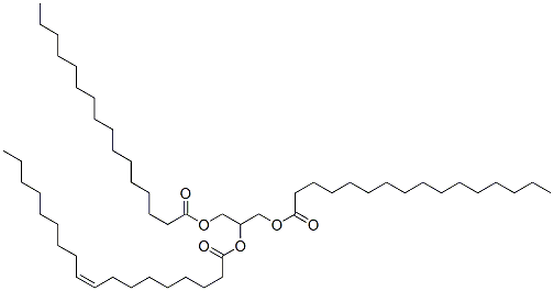 1,3-Dihexadecanoyl-2-[cis-9-octadecenoyl]glycerol Structure,2190-25-2Structure