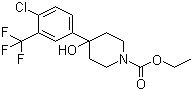 4-(4-氯-3-三氟甲基苯基)-4-羟基哌啶-1-甲酸乙酯结构式_21928-40-5结构式