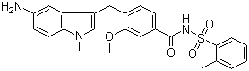 4-[(5-Amino-1-methyl-1h-indol-3-yl)methyl]-3-methoxy-n-[(2-methylphenyl)sulfonyl]benzamide Structure,219583-10-5Structure