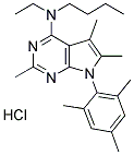 N-丁基-N-乙基-2,5,6-三甲基-7-(2,4,6-三甲基苯基)-7H-吡咯并[2,3-d]嘧啶基-4-胺盐酸盐结构式_220953-69-5结构式