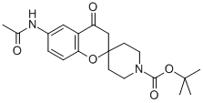 6-乙酰基氨基-4-氧代-2-螺(n-boc-哌啶-4-基)-苯并吡喃结构式_223559-44-2结构式