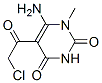 6-氨基-5-(氯乙酰基)-1-甲基嘧啶-2,4(1h,3h)-二酮结构式_22365-19-1结构式