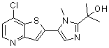 2-(5-(7-Chlorothieno[3,2-b]pyridin-2-yl)-1-methyl-1h-imidazol-2-yl)propan-2-ol Structure,225385-10-4Structure