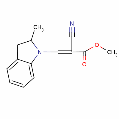 2-Propenoic acid, 2-cyano-3-(2,3-dihydro-2-methyl-1h-indol-1-yl)-, methyl ester Structure,22560-84-5Structure