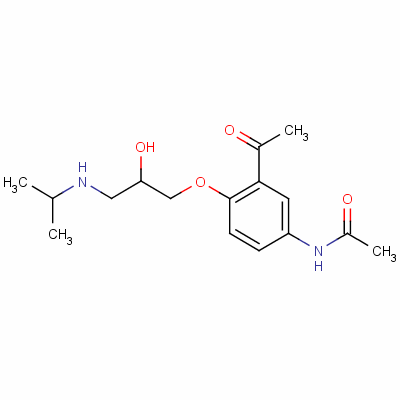 外消旋二醋洛尔结构式_22568-64-5结构式