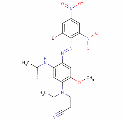 Acetamide, n-[2-[(2-bromo-4,6-dinitrophenyl) azo]-5-[(2-cyanoethyl)ethylamino]-4-methoxyphenyl ]- Structure,22578-86-5Structure