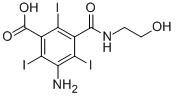 5-氨基-N-(2-羟基乙基)-2,4,6-三碘异邻氨甲酰苯甲酸结构式_22871-58-5结构式