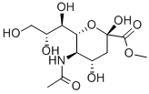 甲基(6R)-5-乙酰氨基-3,5-二脱氧-6-[(1R,2R)-1,2,3-三羟基丙基]-alpha-L-苏式-己-2-酮吡喃糖酸酯结构式_22900-11-4结构式