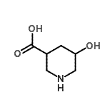 5-羟基哌啶-3-羧酸盐酸盐结构式_229152-86-7结构式