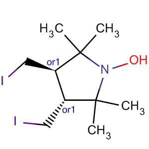 (3R,4R)-rel-3,4-双(碘甲基)-2,2,5,5-四甲基-1-吡咯烷氧基结构式_229621-29-8结构式