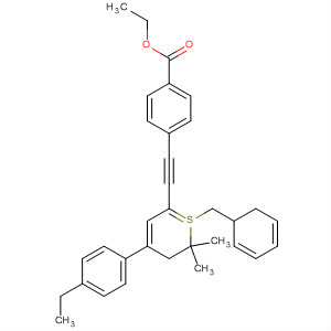 Ethyl 4-<<4-(4-ethylphenyl)-2,2-dimethyl-(2h)-thiochromen-6-yl>ethynyl>-benzoate Structure,229961-27-7Structure