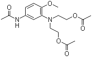 3-(N,N-二乙酰氧乙基)氨基-4-甲氧基乙酰苯胺结构式_23128-51-0结构式