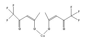 二(三氟-2,4-戊烷戊二酮)铜(II)结构式_23677-93-2结构式