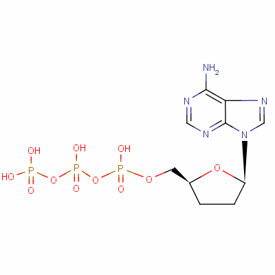 2,3-二脱氧腺苷 5-三磷酸酯(ddATP)结构式_24027-80-3结构式