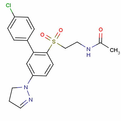 n-[2-[[4-[3-(4-氯苯基)-4,5-二氢-1H-吡唑-1-基]苯基]磺酰基]乙基]-乙酰胺结构式_24032-65-3结构式